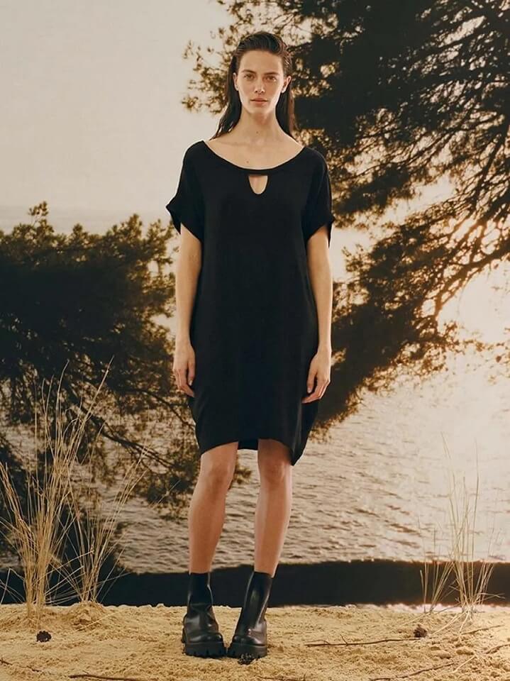 chantelle-abito-mare-caftano-voile-goffrato-colore-nero