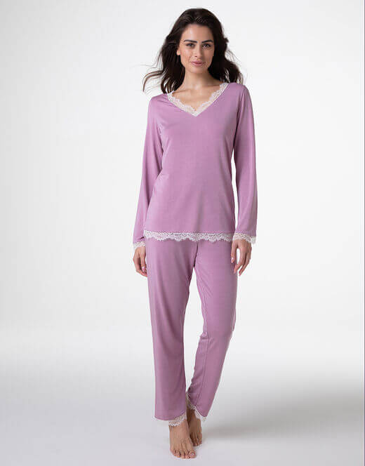 lovable-pigiama-modal-scollo-a-v lovable-pigiama-modal-scollo-a-v-art-L0DMV-colore-lilla