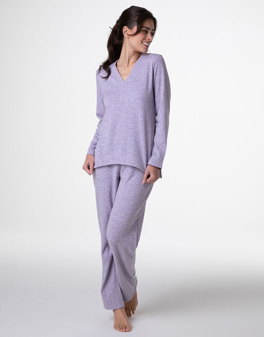 lovable-pigiama-lungo-felpato-art- L0DNG-colore-orchidea-melang