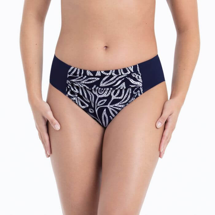 anita-flower-dots-bikini-senza-ferretto-coppa-spacer anita-flower-dots-bikini-senza-ferretto-coppa-spacer-slip-art-mea-colore-bleu-marine-con-inserti-bianchi